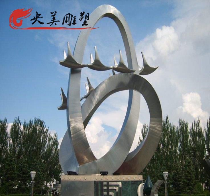 城市廣場(chǎng)標(biāo)識(shí)景觀不銹鋼抽象圓環(huán)大雁雕塑圖片 城市廣場(chǎng)標(biāo)識(shí)景觀不銹鋼抽象圓環(huán)大雁雕塑圖片
