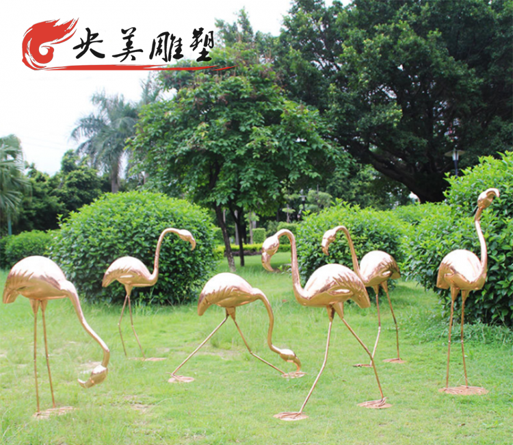 園林 戶外景觀不銹鋼抽象動物火烈鳥圖片 園林 戶外景觀不銹鋼抽象動物火烈鳥圖片